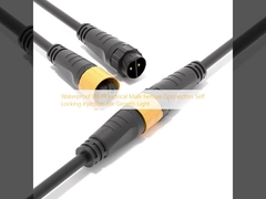Waterdicht IP68 Elektrische mannelijke vrouwelijke connectoren Zelfvergrendelende injectie voor groeilicht