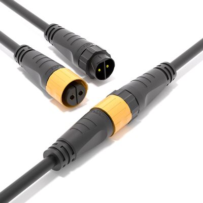 IP68 waterdicht mannelijk-vrouwelijk aansluitingstuk met 500 V-kwaliteit en zelfvergrendelingsmechanisme voor buitengebruik